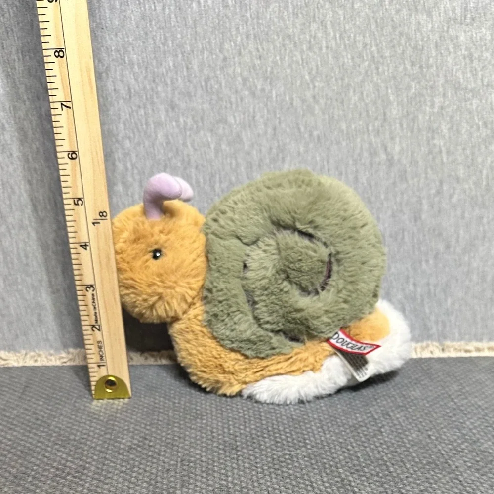 Douglas Cuddle Toys Snail Plush Stuffed Animal Green Yellow Purple 8 Inch
